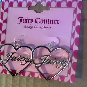 Juicy Couture scripted Heart Earrings